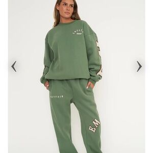 Green EMPATHY Sweatshirt and Joggers Set